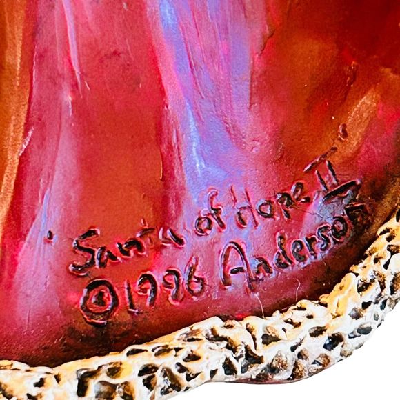 Vintage Bert Anderson Santa of Hope II 2 Figurine Statue 1996 4 1/2 inches - Picture 3 of 11